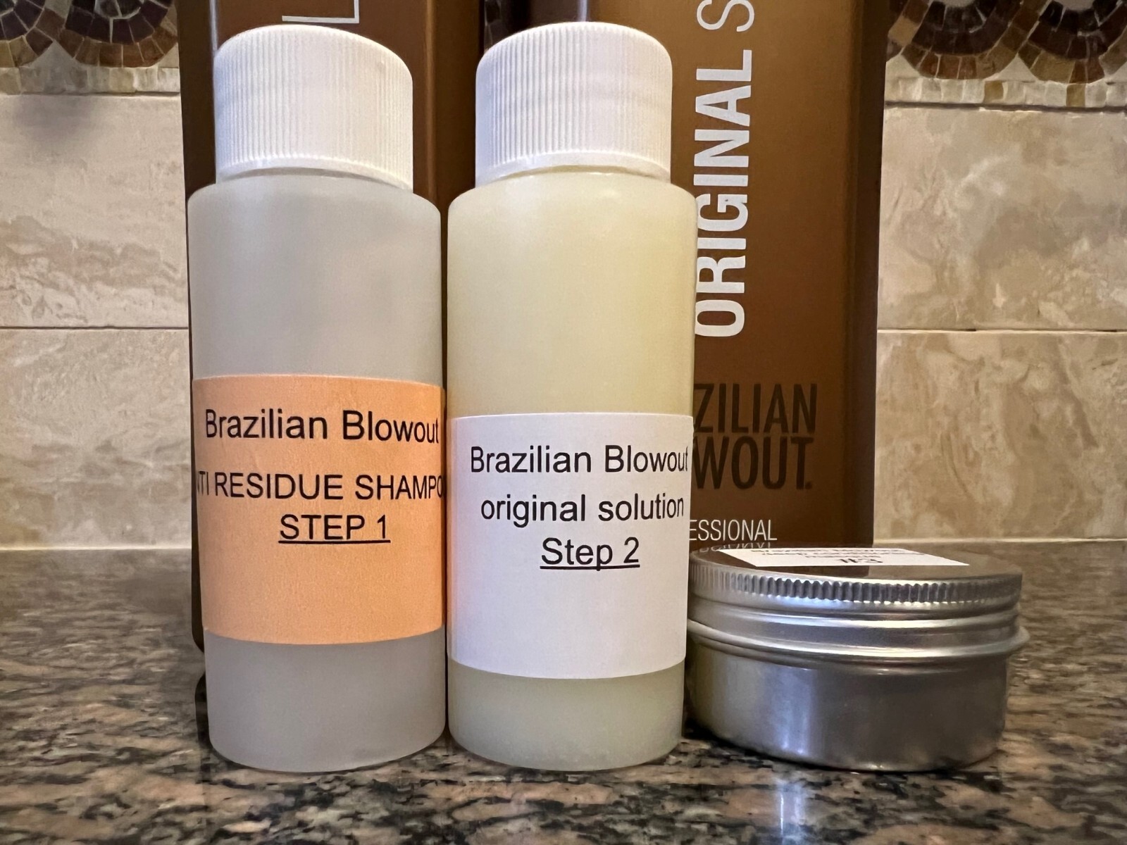 Brazilian Blowout kit 1oz,shampoo ,1oz solution .5oz,mask .
