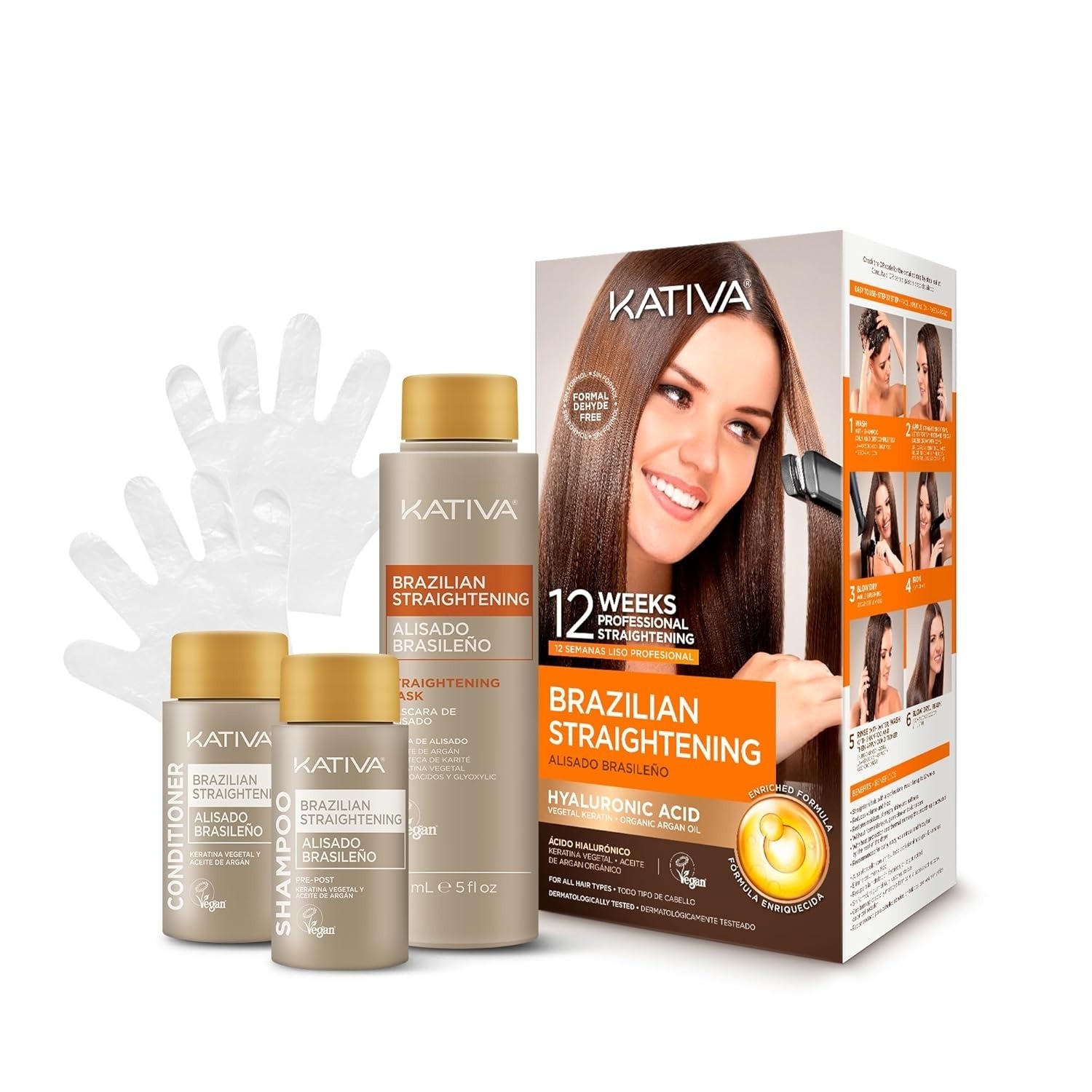Kativa Brazilian Straightening Kit 12 Weeks Home Use Professional Keratin