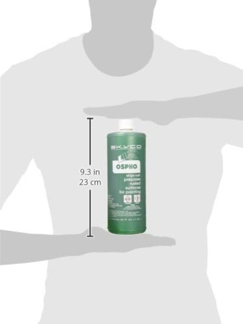 Ospho Clear Gloss Metal Treatment – 32 Fl Oz Liquid for Superior Rust Protection
