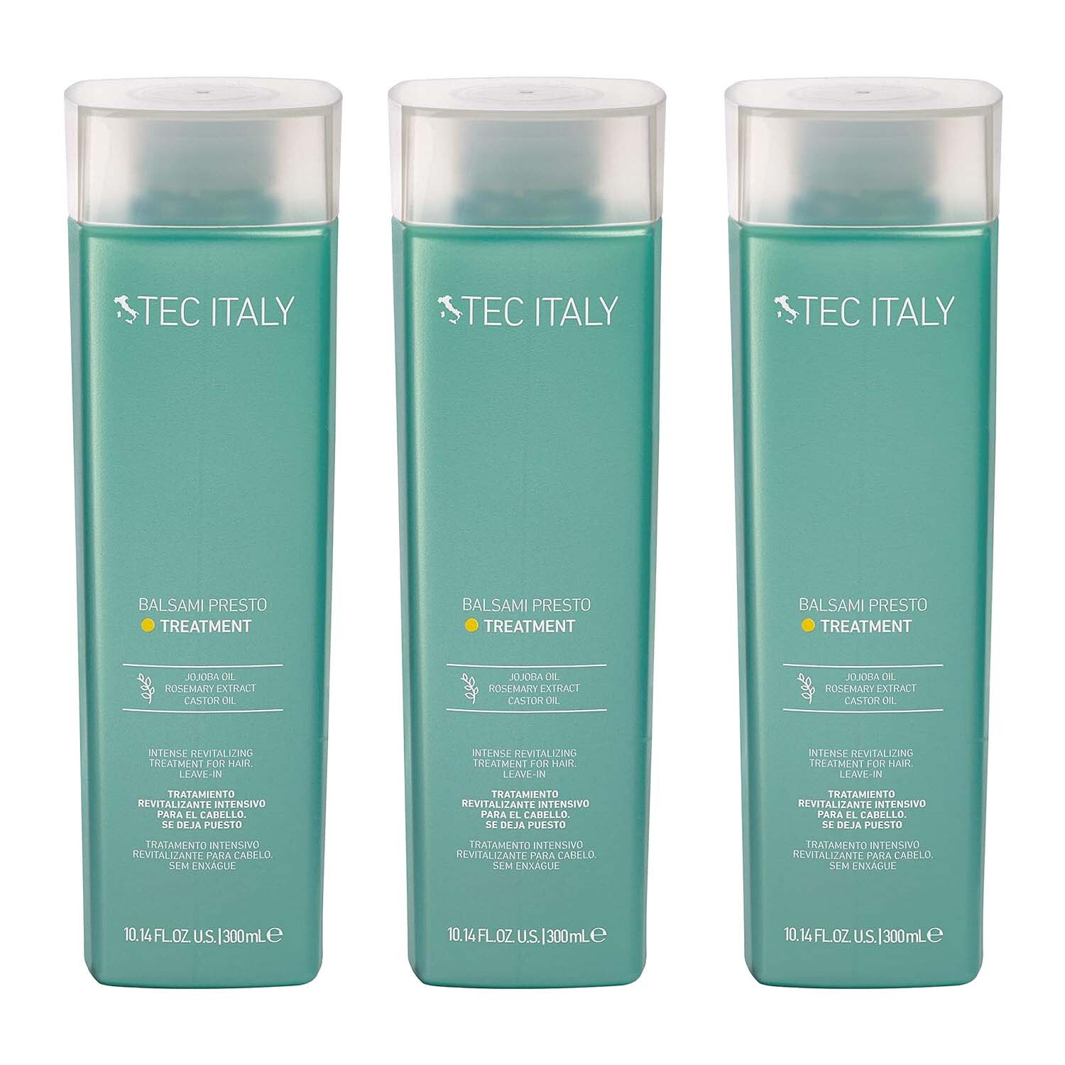 Tec Italy Balsami Presto Intense Revitalizing Leave In Treatment 10.1 oz -3 Pack