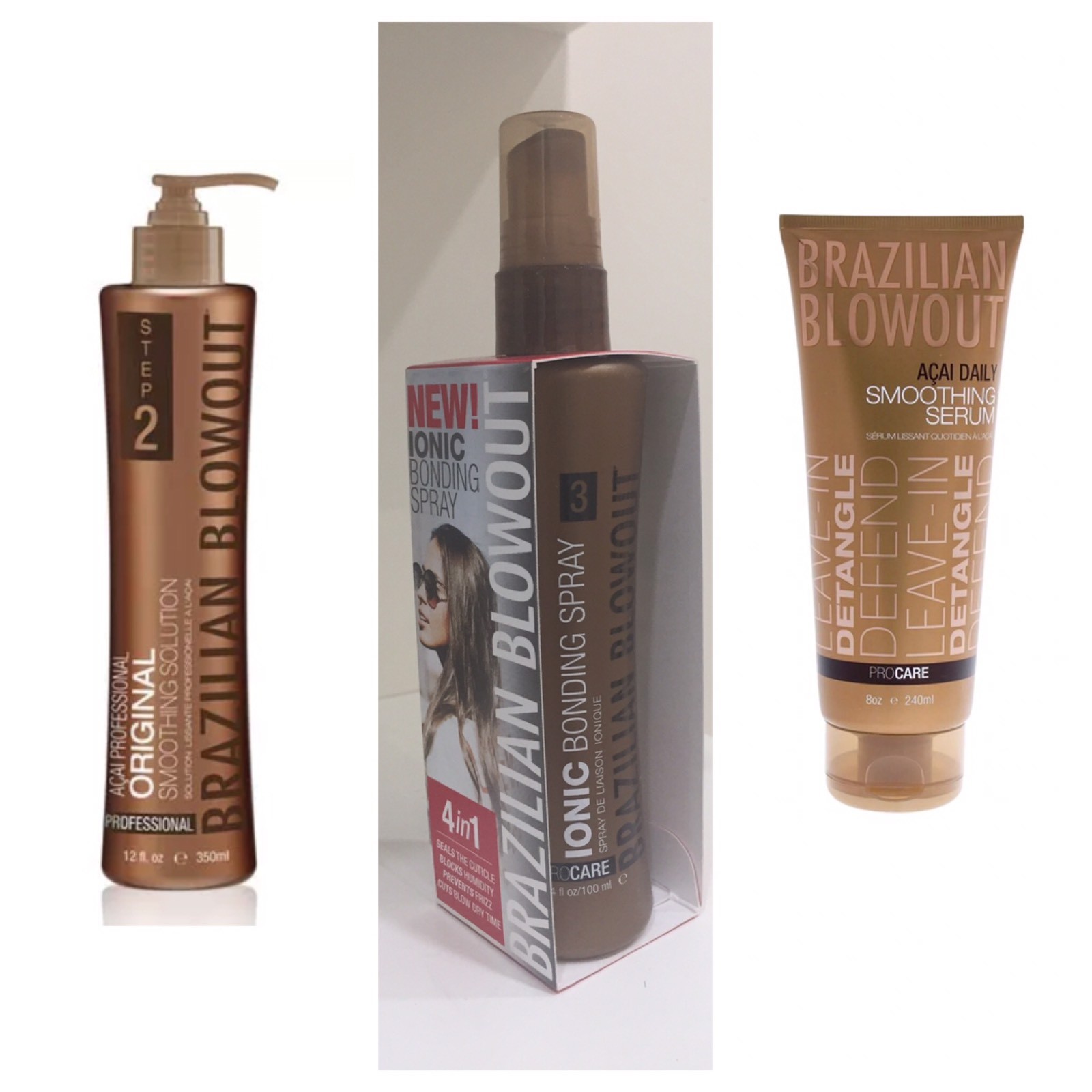Brazilian Blowout Original Straightening SOLUTION Bonding Spray SMOOTHING Serum