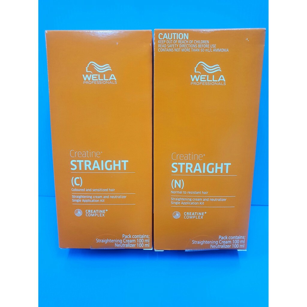 WELLA Creatine Permanent Hair Straightening Cream Professional Salon N/C 100 ML