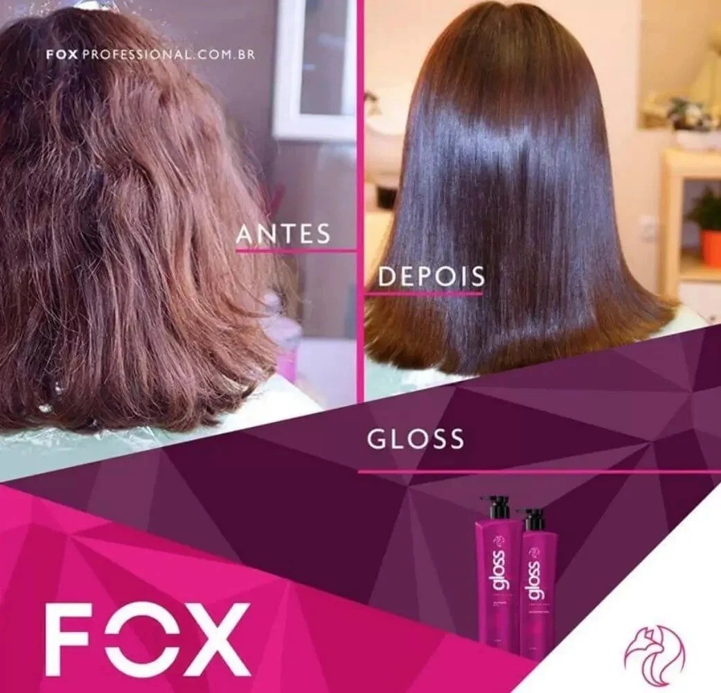 Fox Gloss Treatment Hair Keratin Brazilian 2 X 1 LT. Free Shipping FedEx.