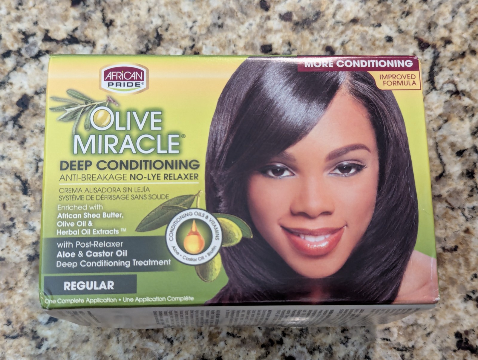African Pride Olive Miracle Conditioning Anti-Breakage No Lye Relaxer Regular