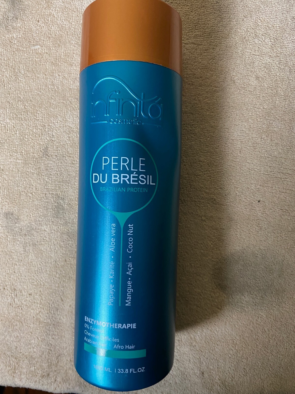 Infinita Brazilian Protein Afro Smoothing Hair Product 33.8oz. 1000ML (Cc)