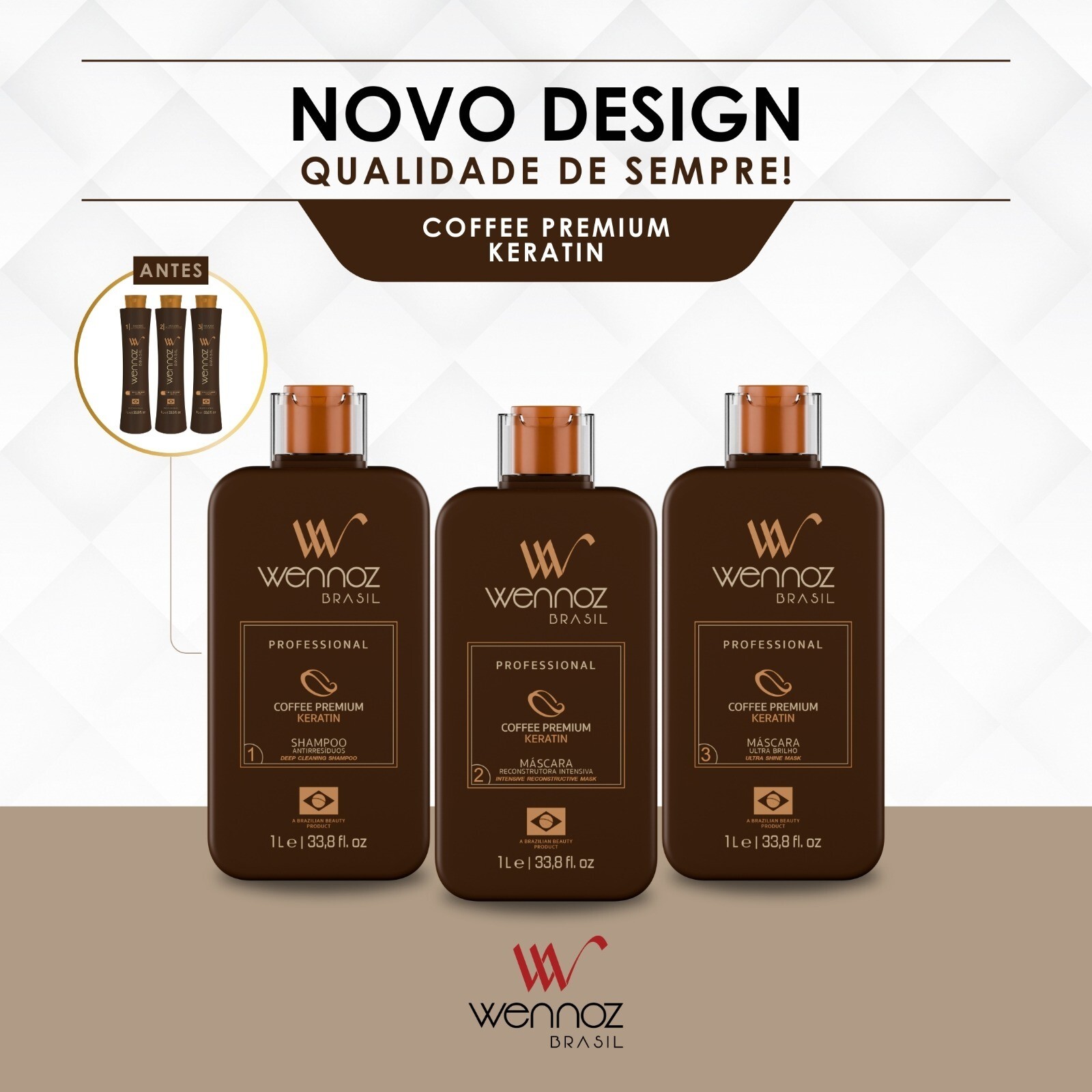Treatment Keratin Wennoz Coffee Premium (Honma Tokyo -2 x STEP 2 – 33.8OZ each