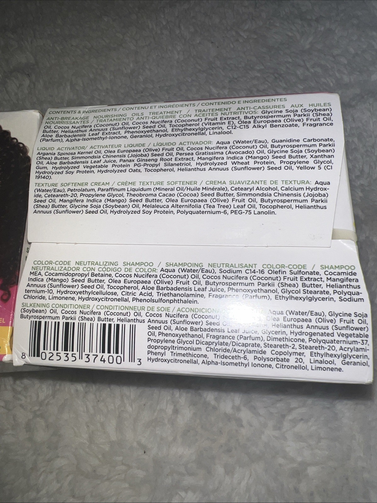 Just For Me No Lye Conditioning Creme Hair Relaxer Kit Lot of 2