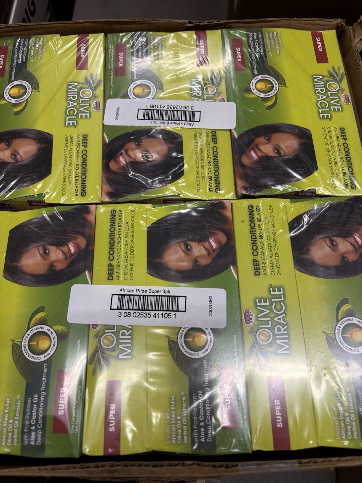 Lot of 12 African Pride Olive Miracle Deep Conditioning Relaxers, Super EXP 4/29