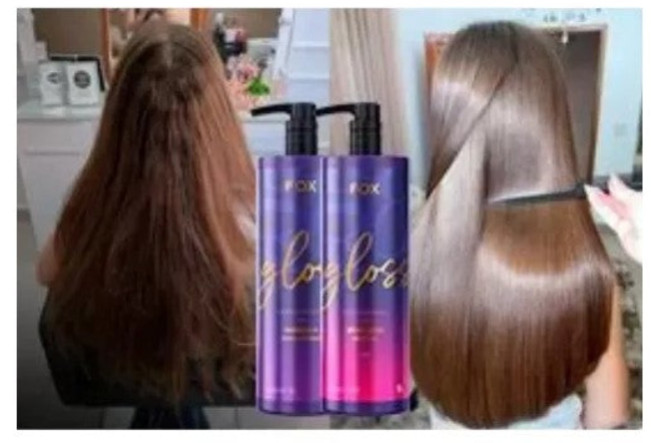 Fox Gloss Professional Brazilian Keratin Kit 2×4×1L – Hair Straightening