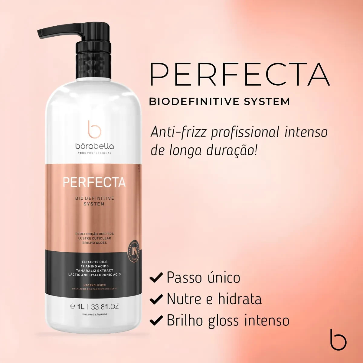 Borabella Perfecta Bio Definitive 12 Oils, Brazilian Keratin – Sealant 1L/34 Oz