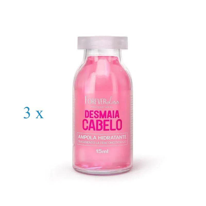 Forever Liss Hair Solution Desmaia Cabelo Ampoule 3x 15ml / 3x 0.5 fl oz