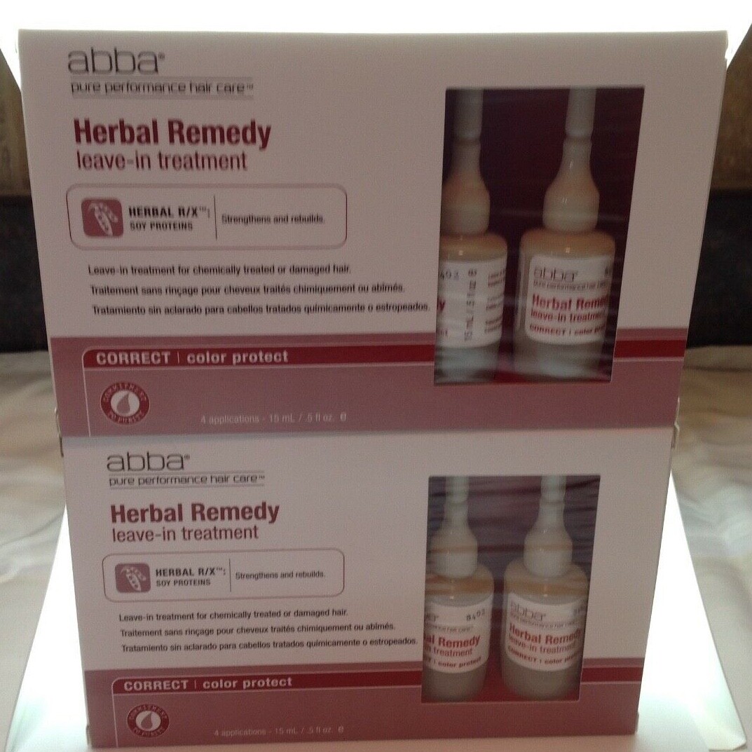 Abba Herbal Remedy Leave-in Treatment Color Protect 4 x 15ml / 5 oz – LOT OF 2