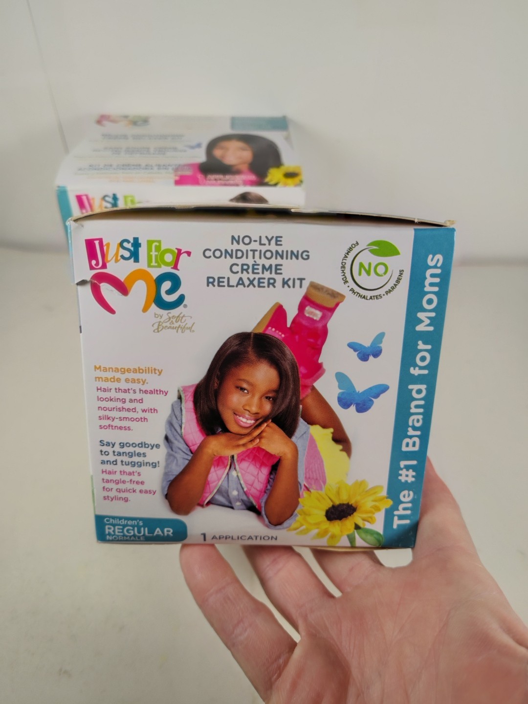 2 Just For Me No Lye Conditioning Creme Hair Relaxer Kit Box Has Damage