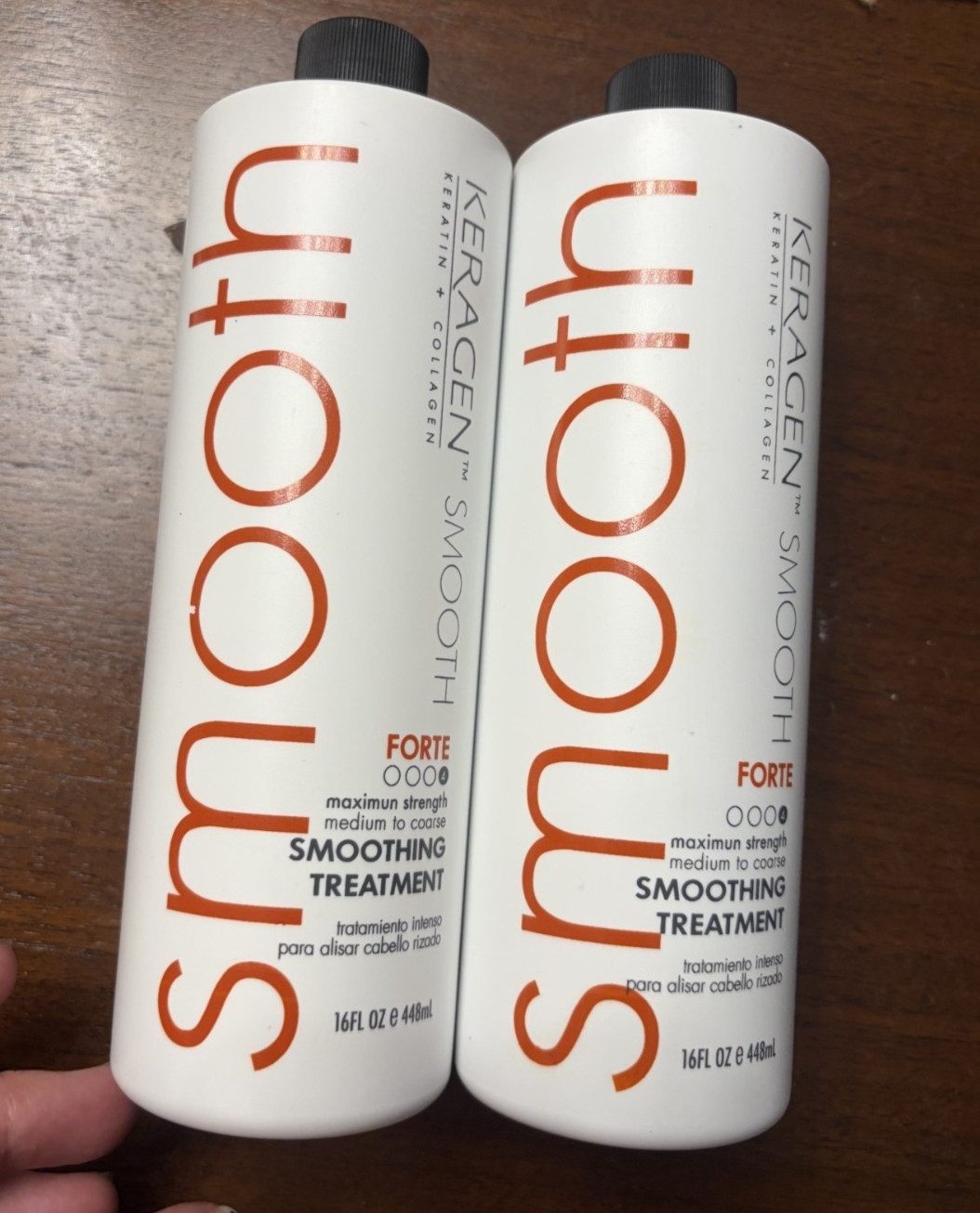 Keragen, Hair Smoothing Treatment, Forte,16 oz. /448 ml. New no sealed Lot of 2