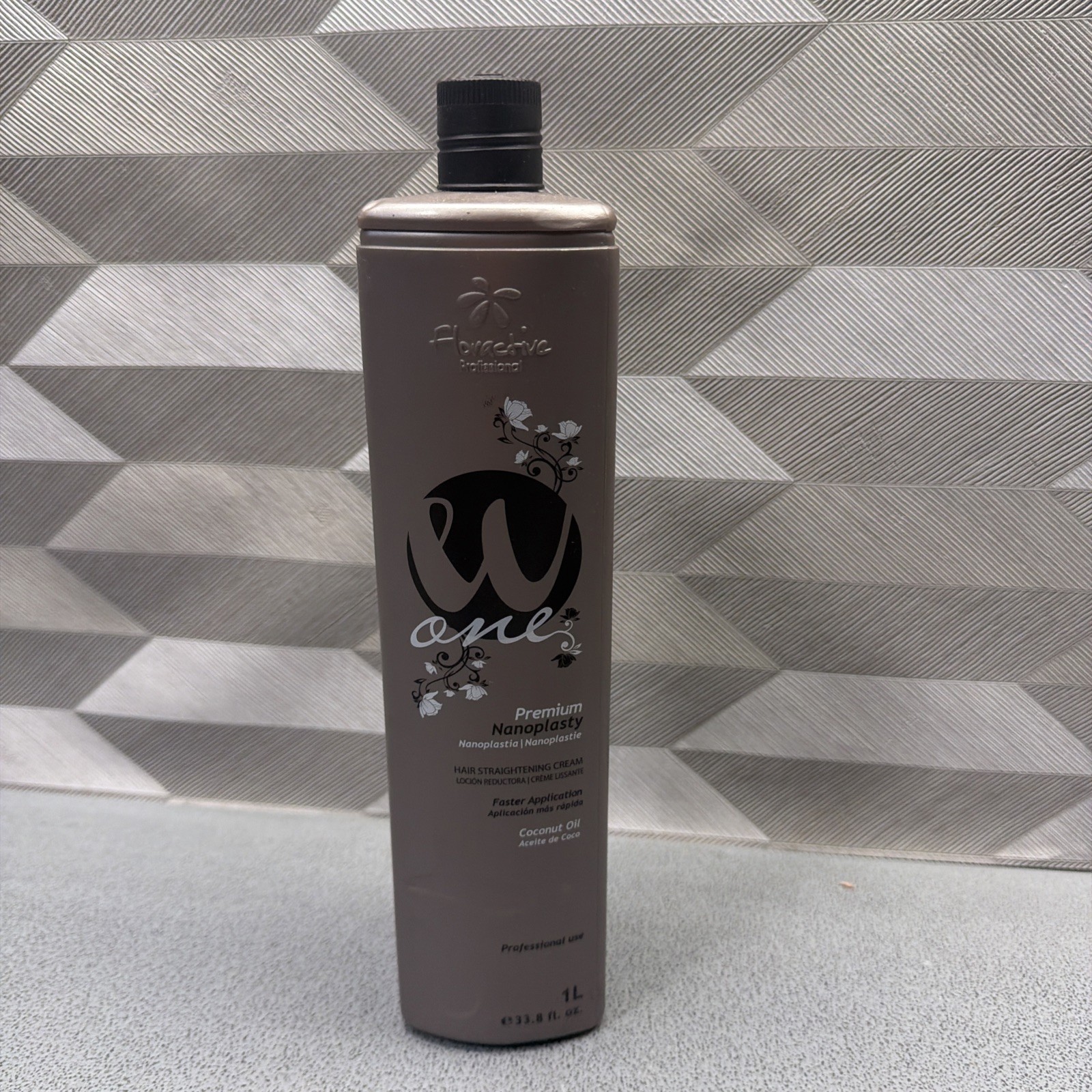 Floractive W-One Premium NANOPLASTY Hair Straightener CREAM 1L COCONUT OIL