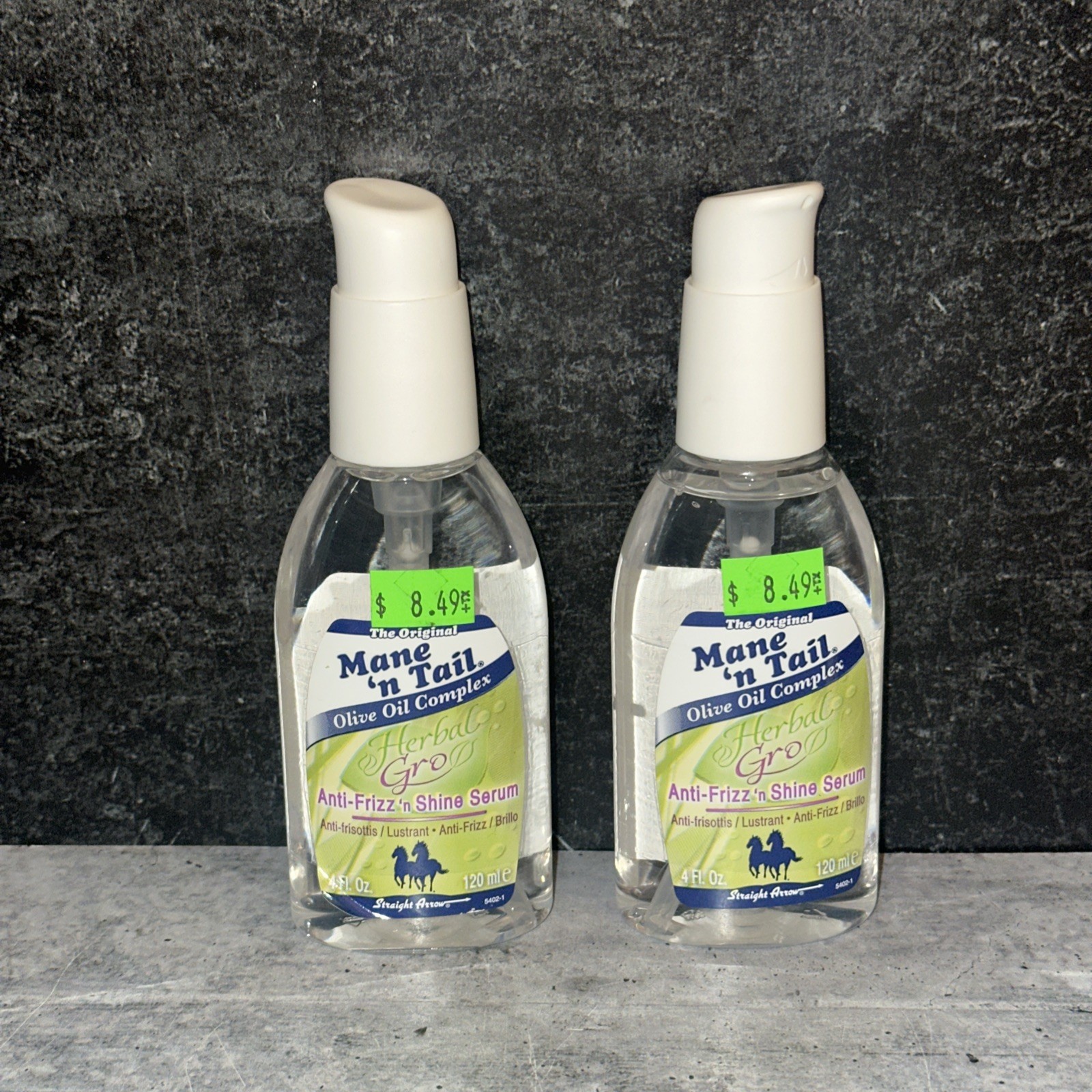 2 Lot Mane ‘n Tail Olive Oil Complex Herbal Gro Anti Frizz’n Shine Serum 4oz