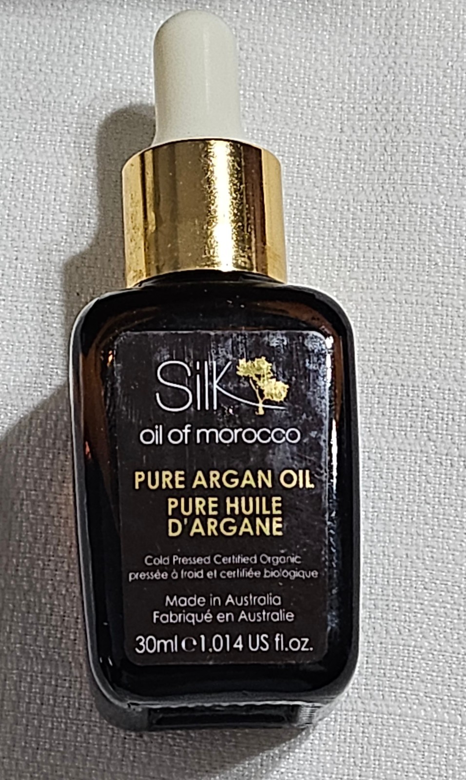 Silk Oil of Morocco Pure Argan Oil Cold-pressed Certified Organic 1.01fl Oz 30ml