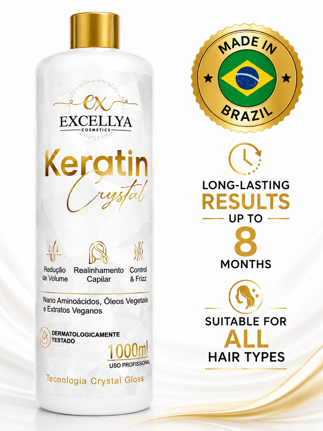 Excellya Keratin Crystal – Universal Professional Keratin Treatment | 1000ml