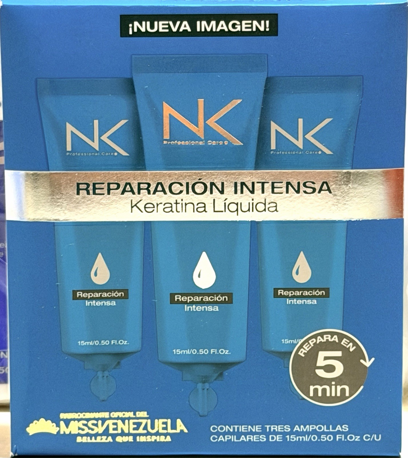 NK Professional Care Keratin Hair Straightener Kit 950ml + Repair Ampoules