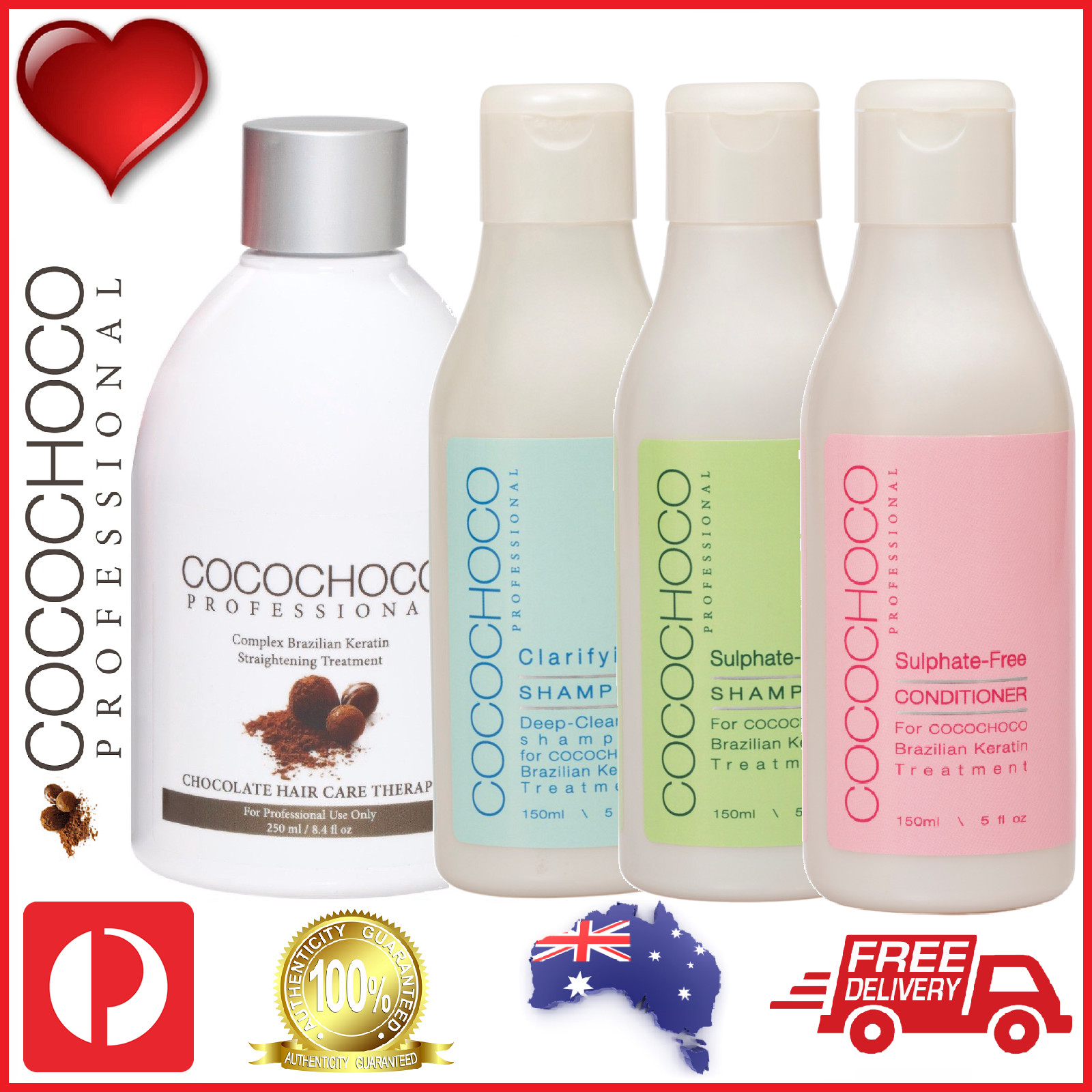 ❤❤ COCOCHOCO ORIGINAL Keratin 250ml + Shampoo + Conditioner 150ml Hair Treatment