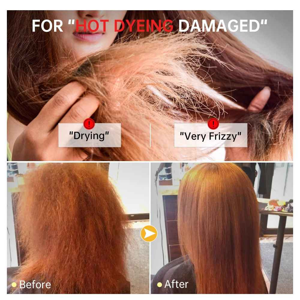 Hair Mask Keratin Straightening Repair Damaged Frizy Treatment Soft Smoothing