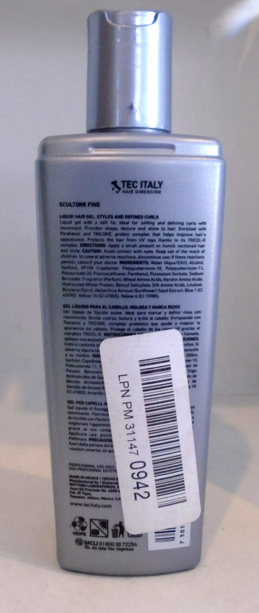 TEC ITALY Scultore Fine Style liquid hair gel 10.1 oz
