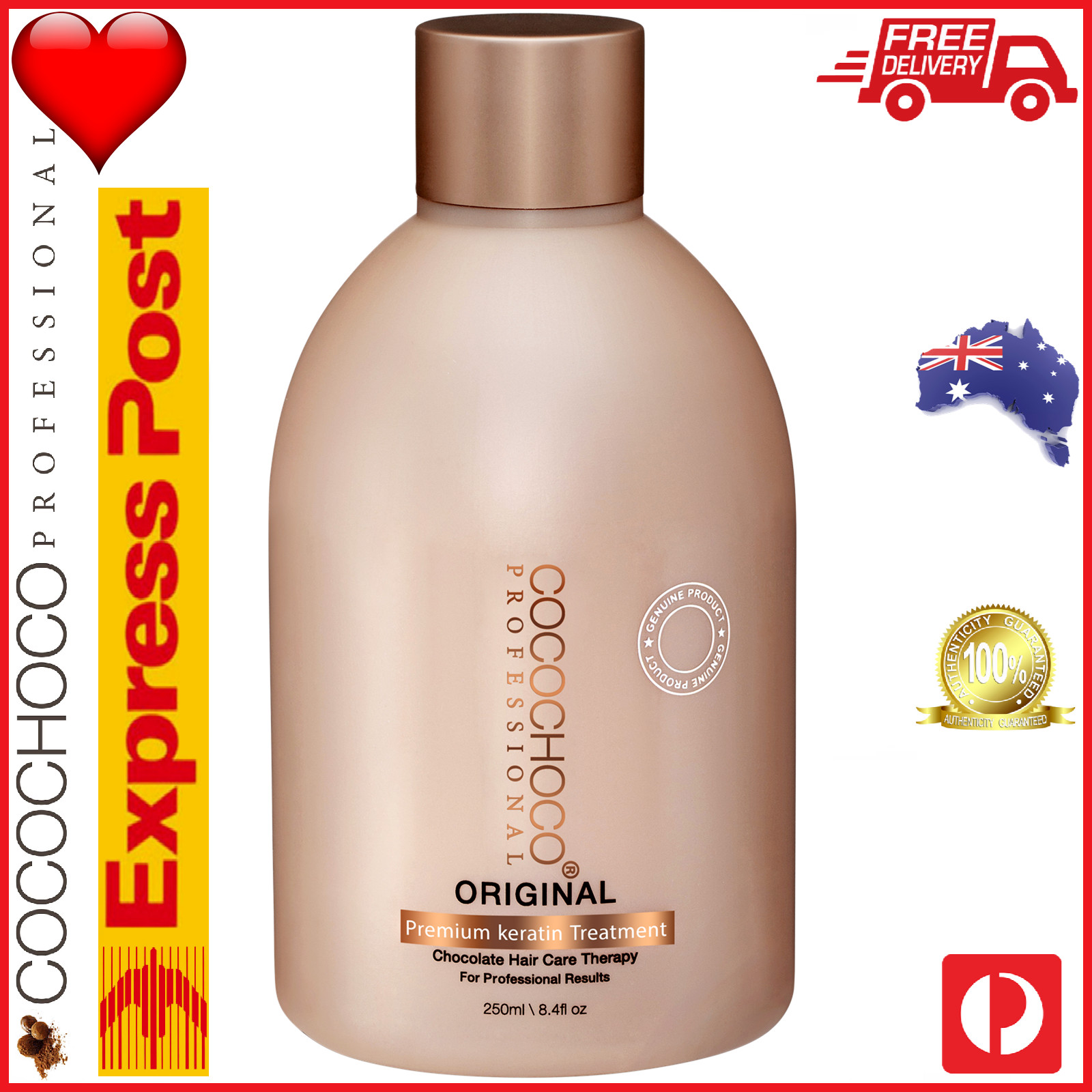 ❤❤ COCOCHOCO Pro ORIGINAL Keratin Treatment 250ml Salon Style Silky Hair EXPRESS