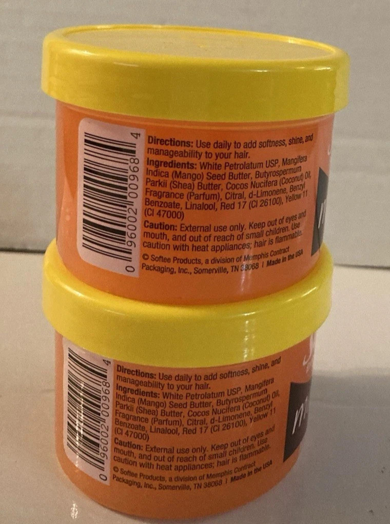 new 2 Softee Enriched w/ Shea Mango Butter Hair & Scalp Treatment 3oz Ea