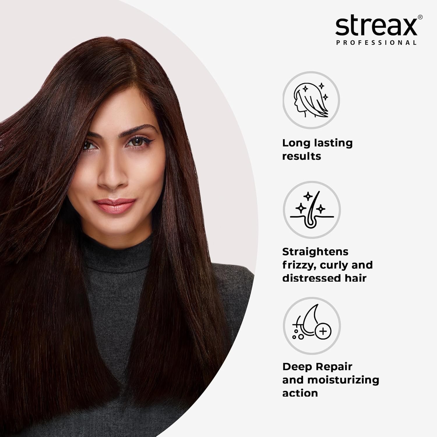 Streax Canvoline Straightening Cream | Mild | Smooth, Straight Hair 160gm