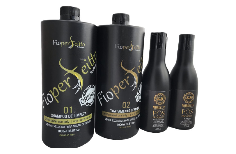 Fio Perfeitto Keratin Treatment With KB Moroccan Daly Care Kit.