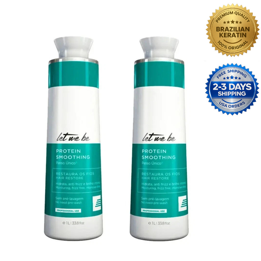 2x Let Me Be ProSalon Protein Smoothing 35oz – Brazilian Blowout Keratin Treatme