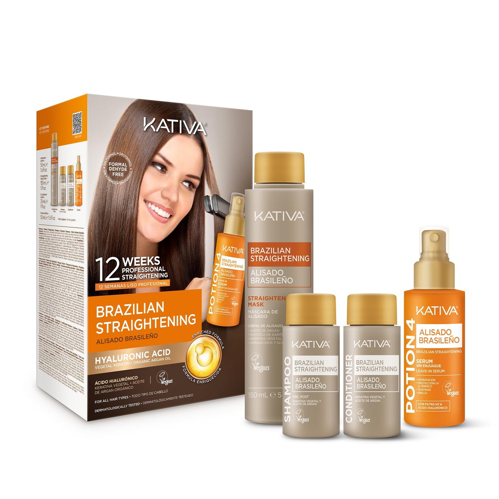 Brazilian Keratin Straightening Kit – Alisado Brasileño Keratina + Potion 4 H…