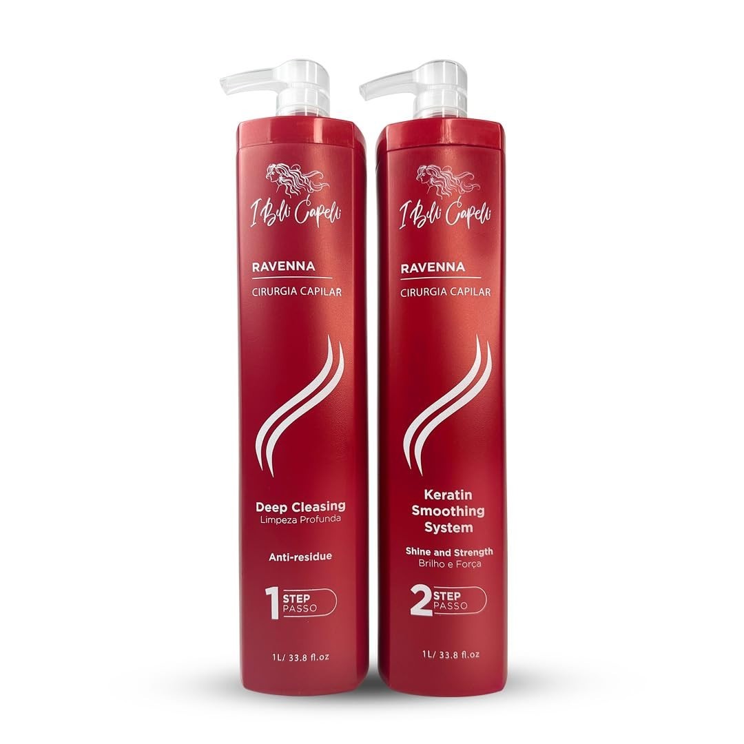 Ravenna Professional Keratin Treatment – Long-Lasting Frizz Control 2x1L