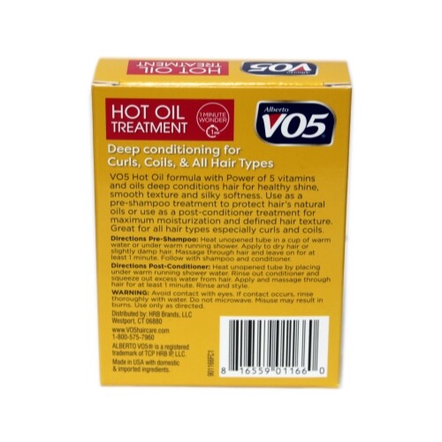 Alberto VO5 Moisturizing Hot Oil Treatment, 0.5 Ounce, 2-Count Tubes (6 Pack)