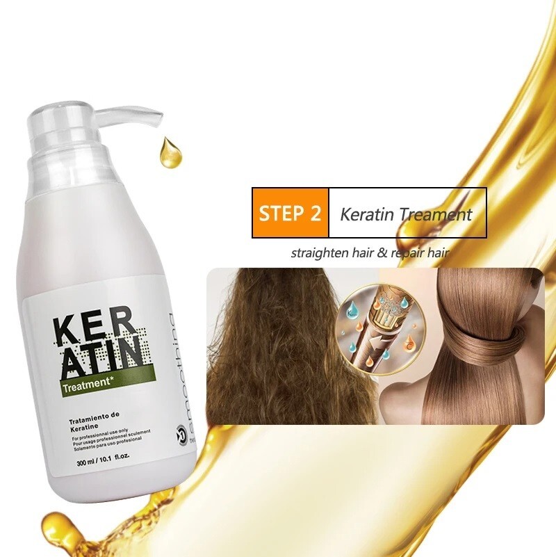 Free Formaldehyde Brazilian Keratin Dry Frizzy Damaged Hair Care Straightening