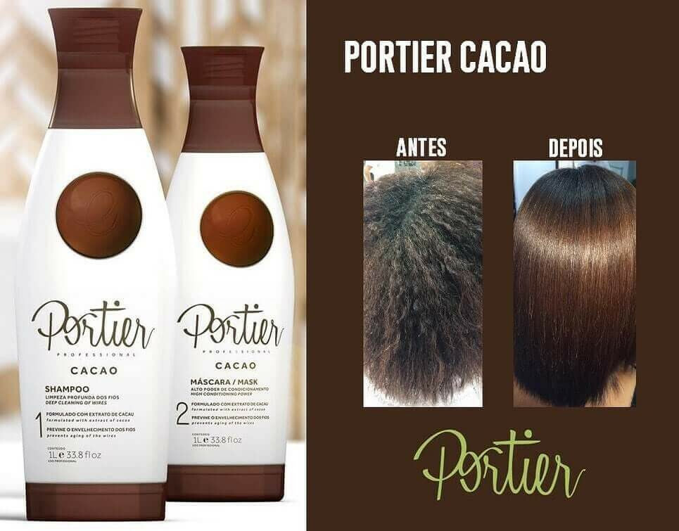 Treatment Keratin PORTIER CACAO 2 X 1 LITER + Portier EXCLUSIVE 2 X 250ML