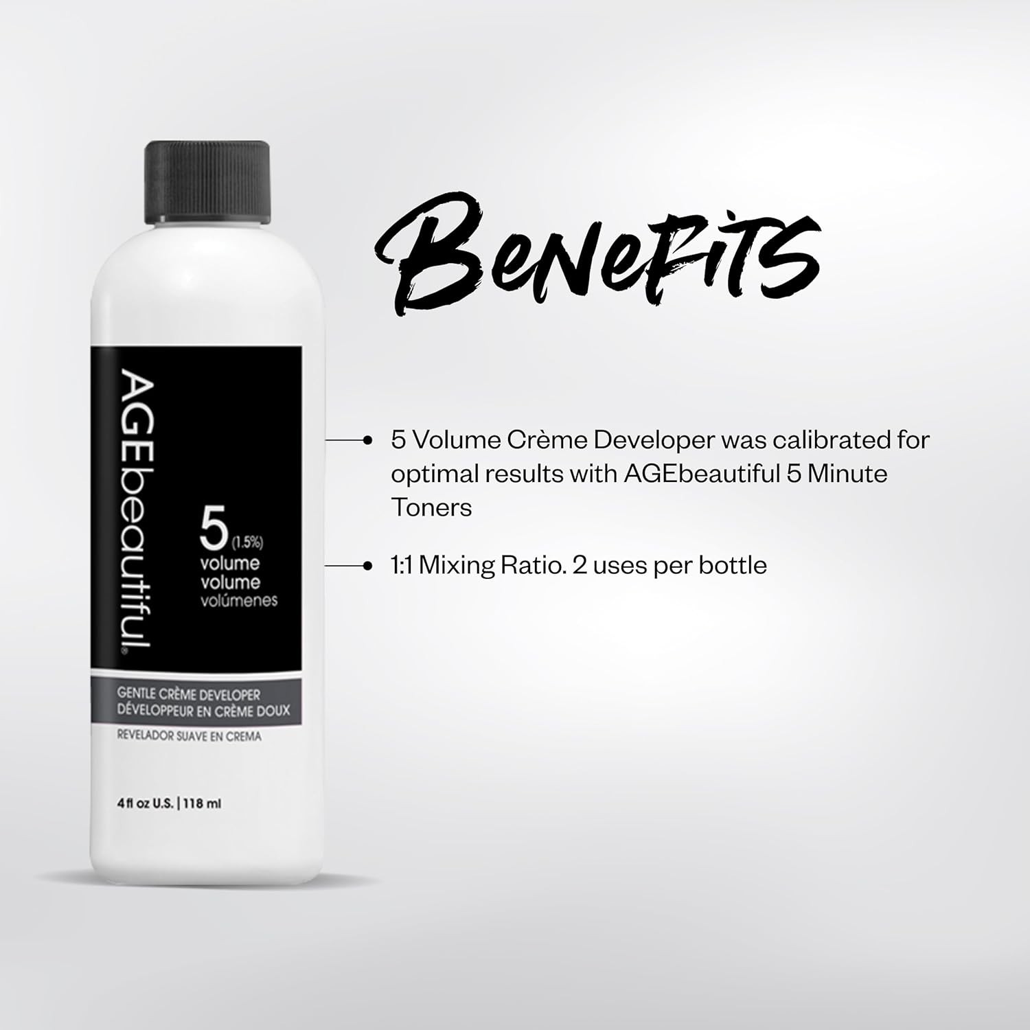 AGE beautiful Gentle Creme Hair Developers | For Permanent Hair Color Dyes, Tone