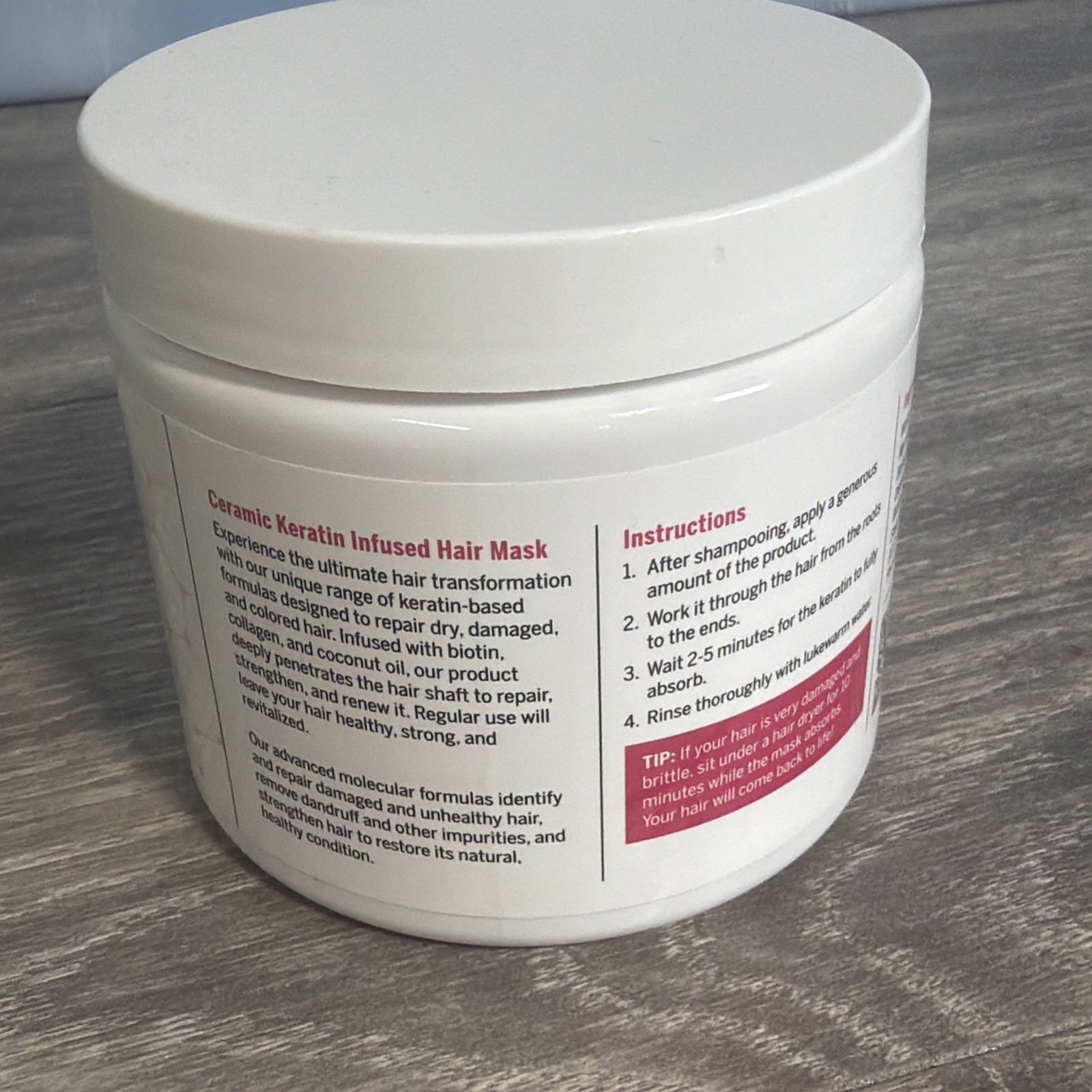 Kashmir Keratin hair mask Ceramic Mask For All Types of Hair 16 fl.oz