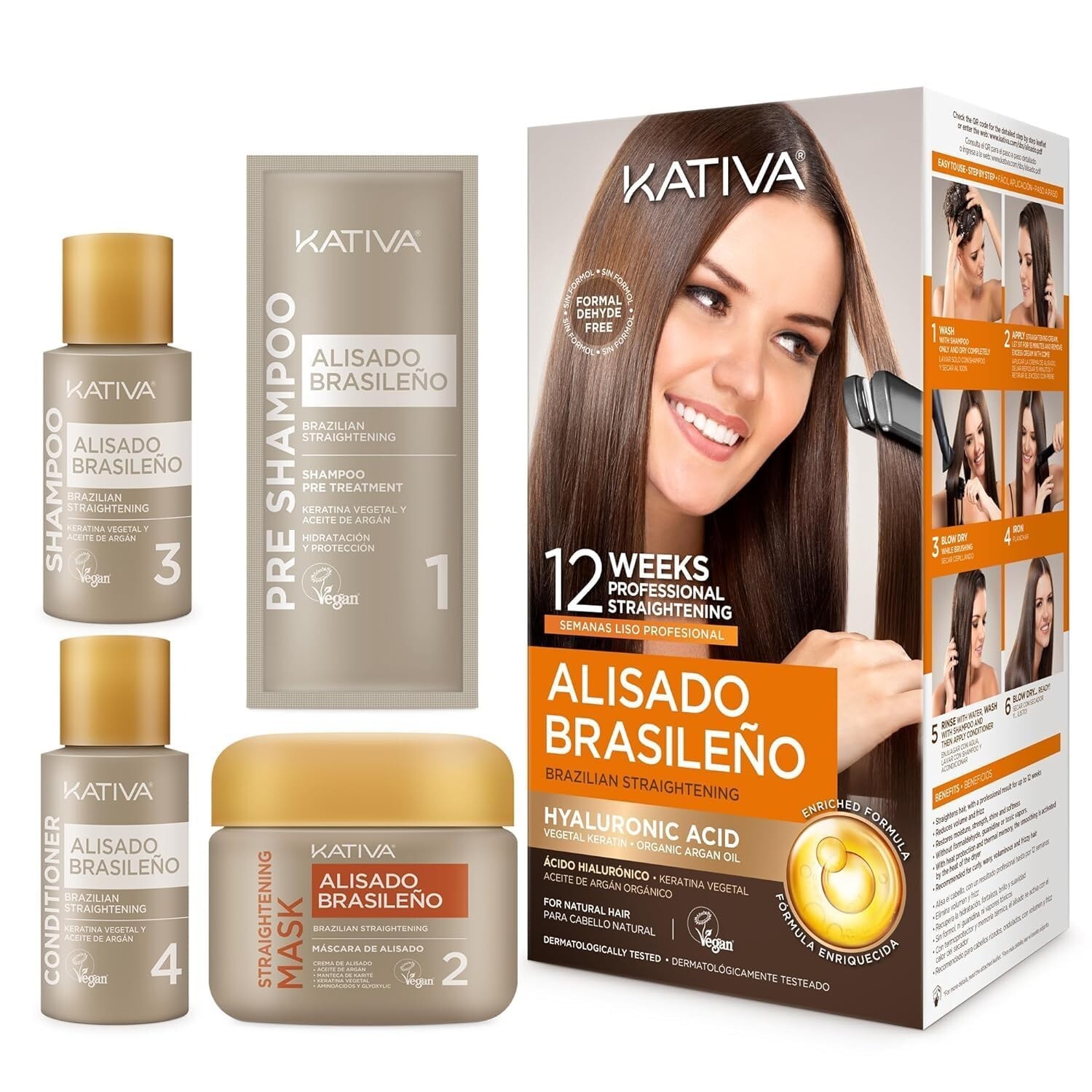 Professional Home Use Brazilian Straightening Treatment with Hydration & Shine