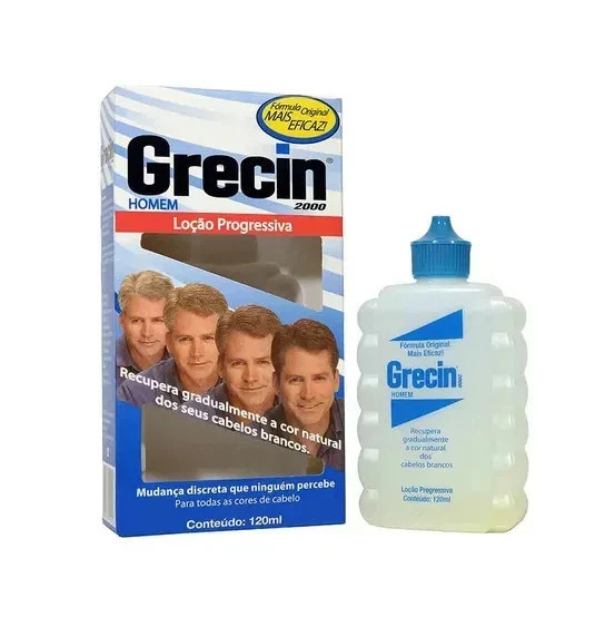 Grecin Progressive White Hair Color Treatment Toning Lotion for Men 120mL