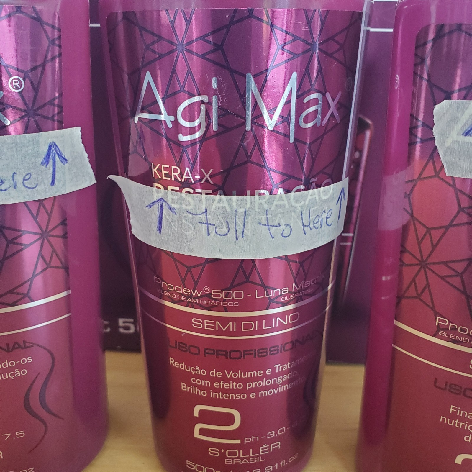 Agi Max Kera-X S’oller Semi di Lino Hair Straight Treatment 500ml/16.22 oz READ