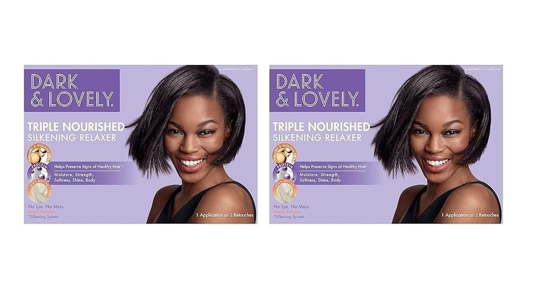 Carson Dark and Lovely Healthy Gloss No-Lye Relaxer Shea Butter Pack of 2