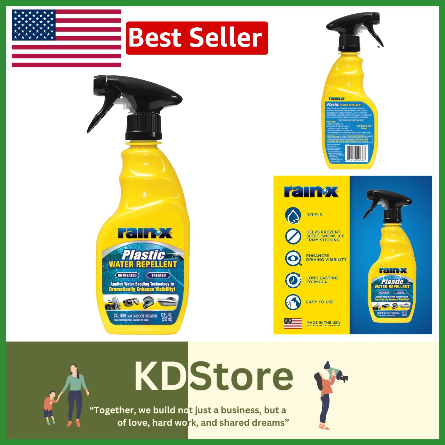 Plastic Treatment Spray for Water Repellency – 12 fl. oz. in Rain Scent