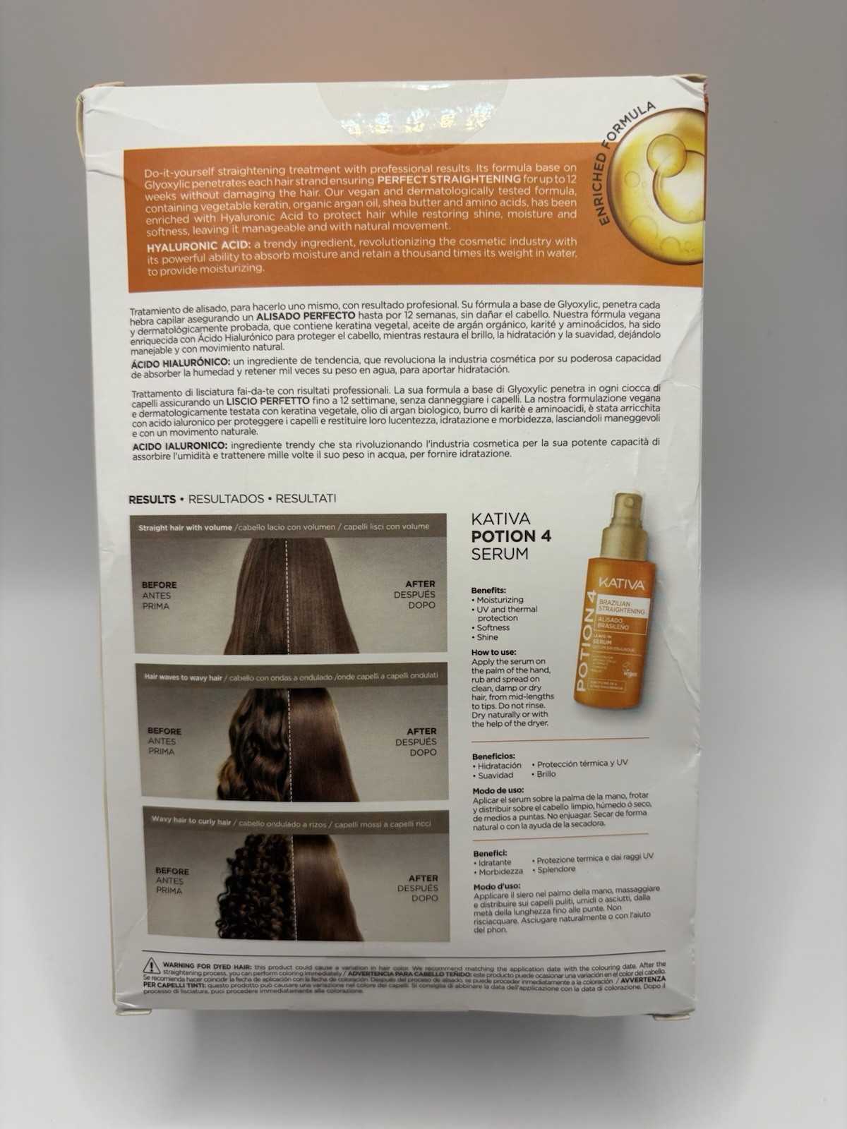 Kativa Brazilian Straightening Kit 12 Weeks of Home Use Professional Keratin