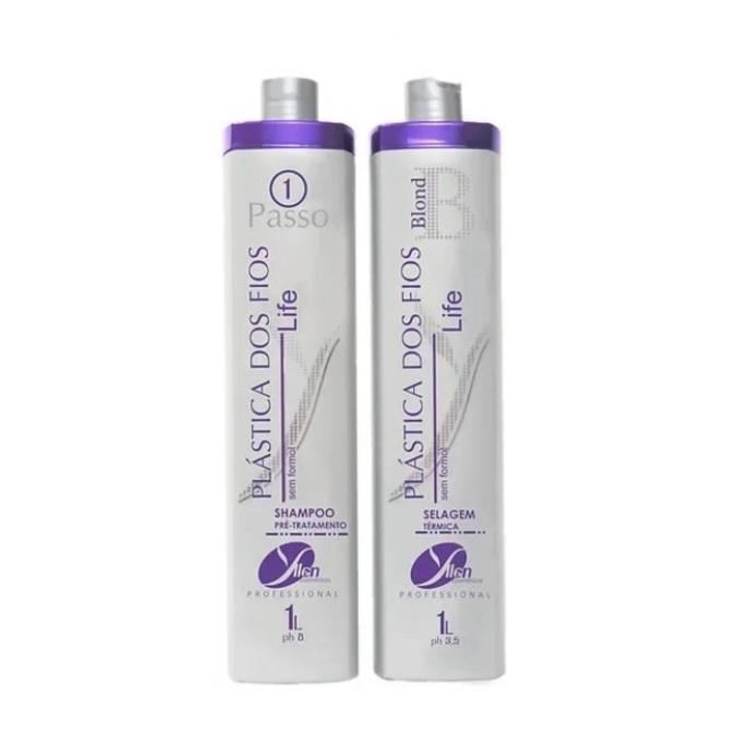 Plástica dos Fios Organic Lite Blond Tinting Hair Smoothing Kit 2x1L – Yllen