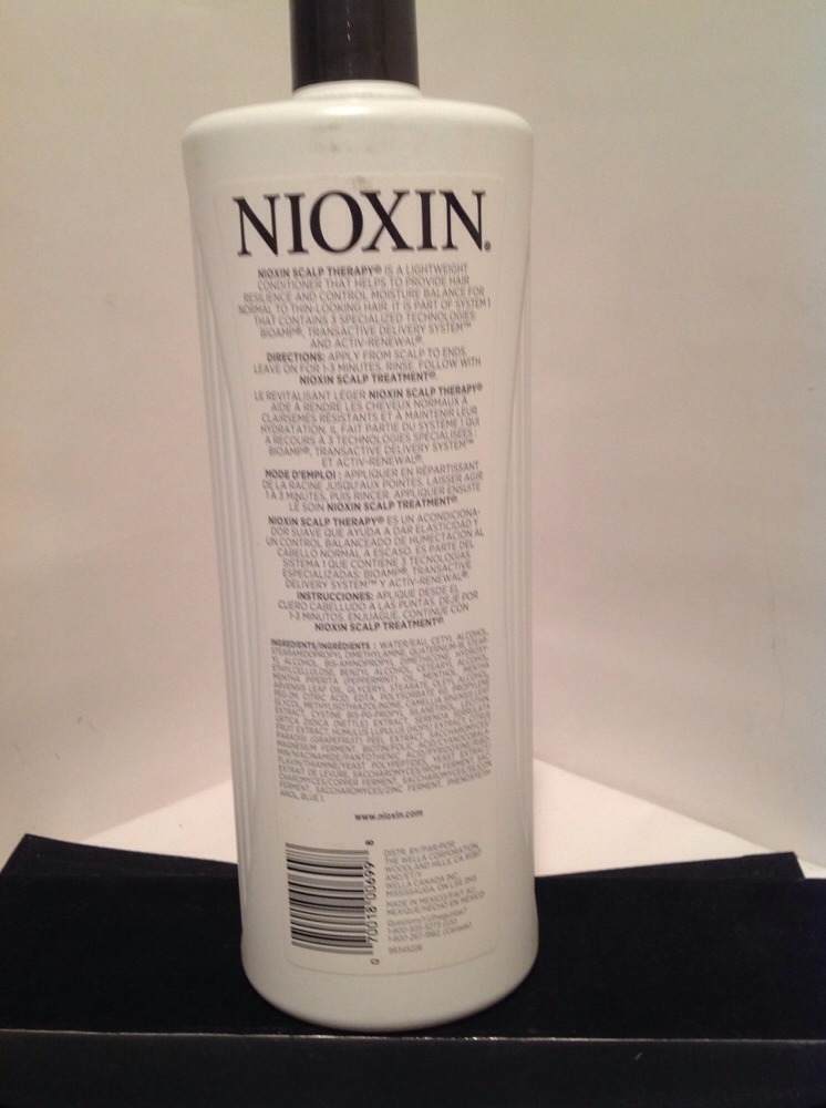 Nioxin Scalp Therapy System 1 LITER / 33.8 oz – For Thinning Hair – UNISEX